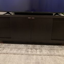 Entertainment Center, Solid Wood, Espresso Color