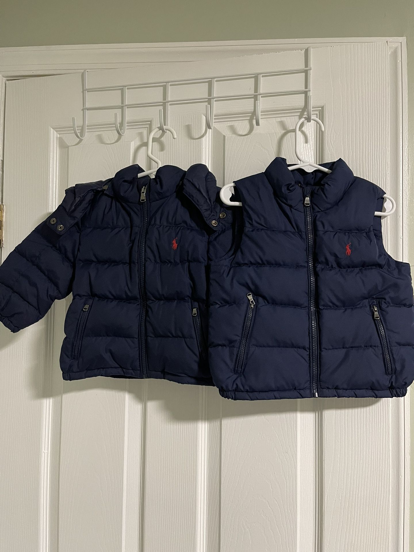 Ralph Lauren toddler blue puffer jacket and vest