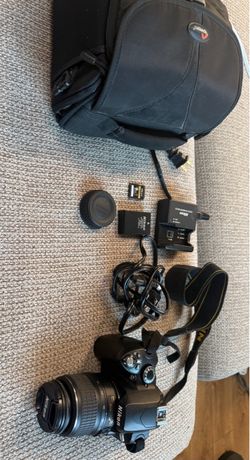 Nikon DSLR Camera with Lens and Accessories