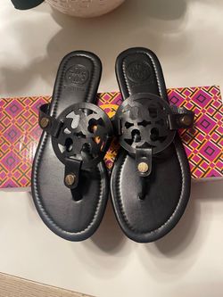 Tory Burch Miller Sandals Black Leather