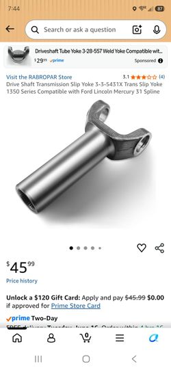 Drive shaft trans slip yoke