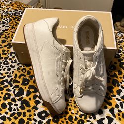 White Leather Michael Kors, Tennis Shoes