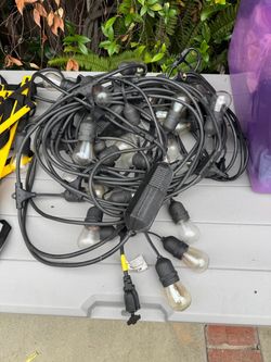 Outdoor Patio String Lights with Bulbs