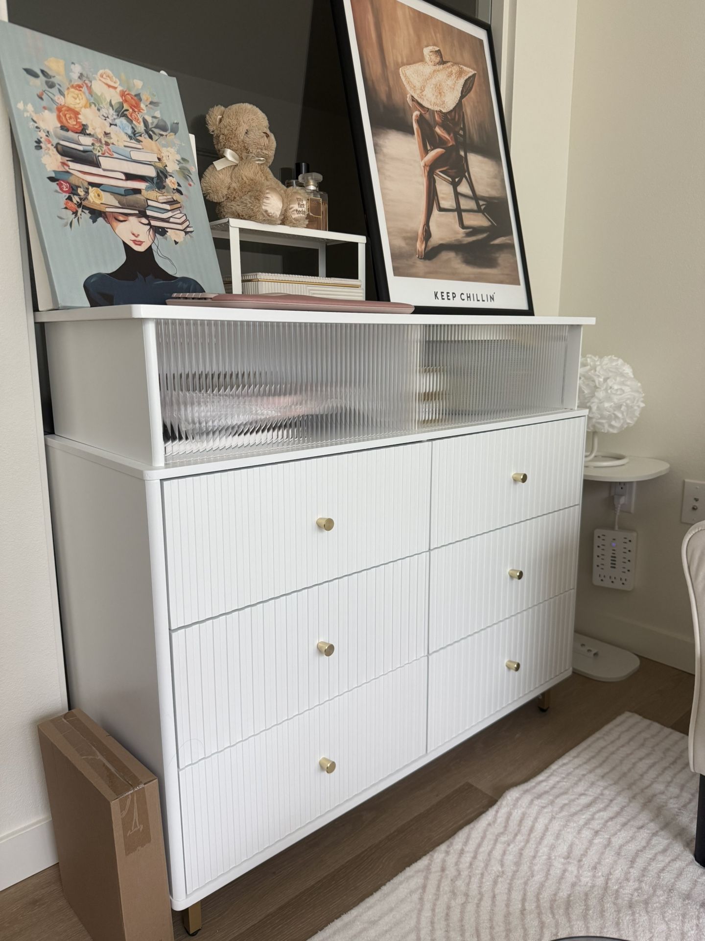 white drawer