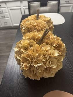 Two Decorative Pumpkins