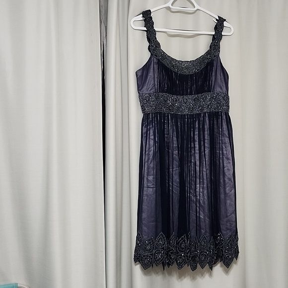 Adrianna papell beaded evening dress