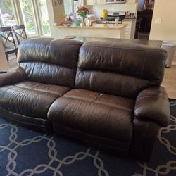 Free Reclining Leather Couch