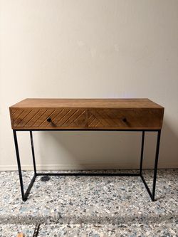 Real Wood Console Table with Drawers