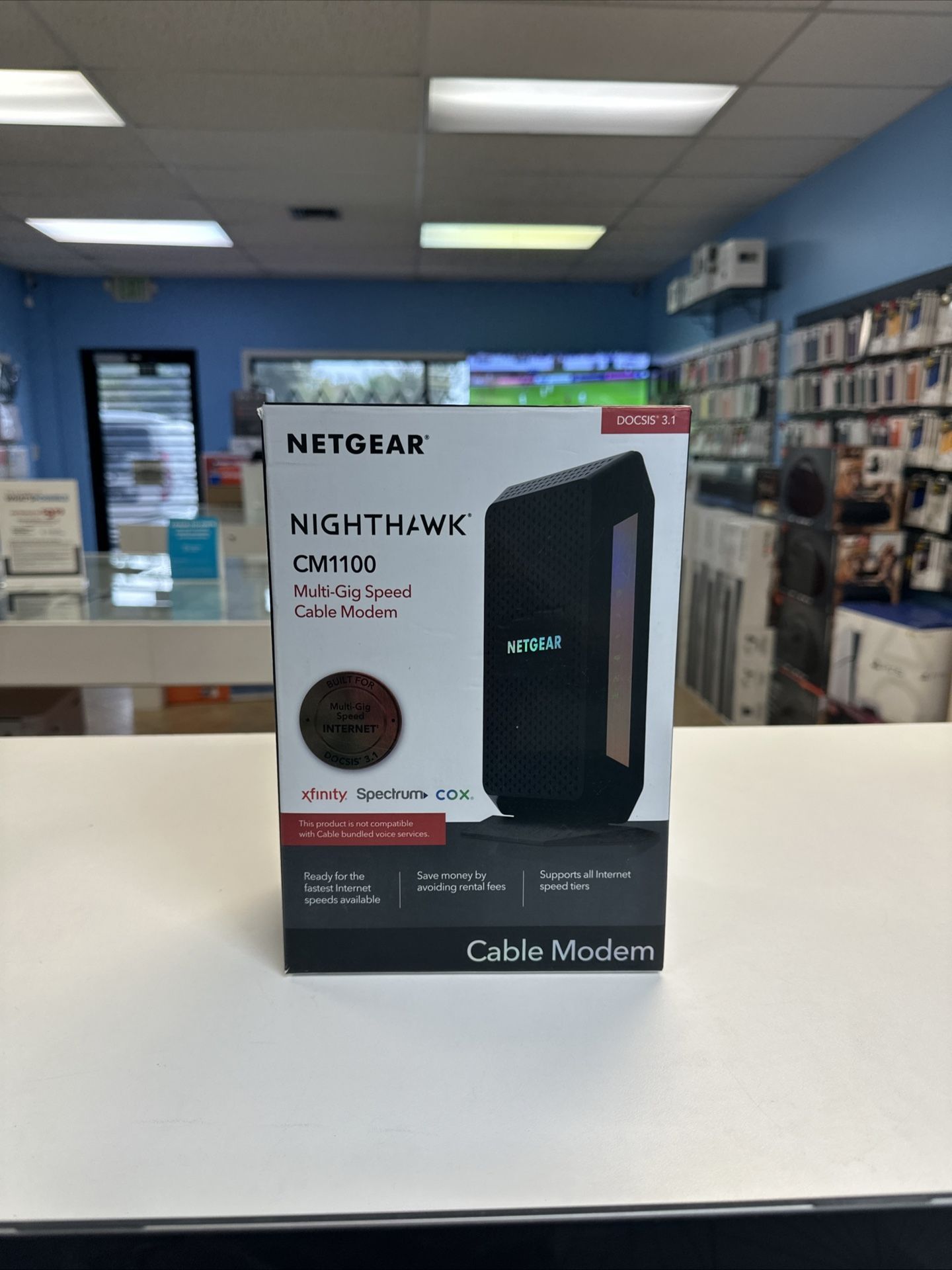 Netgear Nighthawk CM1100 DOCSIS 3.1 Multi-Gig Cable High Speed Modem (CM1100)