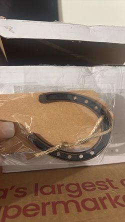 Decorative Metal Horseshoe with Twine