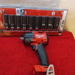 1/2 M18 Milwaukee Fuel Mid Torque Impact Wrech TOOL Y Dados $230