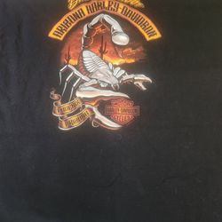 Like New Black Harley Davidson 4X Tshirt