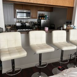 Brand New White Barstools Set Of 4