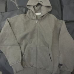 Heather Gray Essentials Zip Up Hoodies