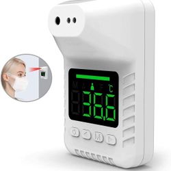 Thermometer, Outdoor thermometers for Patio, Digital Non-Contact Type with LCD Display, Fever Alarm, can be Used in All Public Places