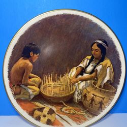 GORHAM Collectors Plate "THE BASKET WEAVER" BY E. IRVING COUSE LIMITED EDITION