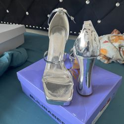 Silver Pumps 