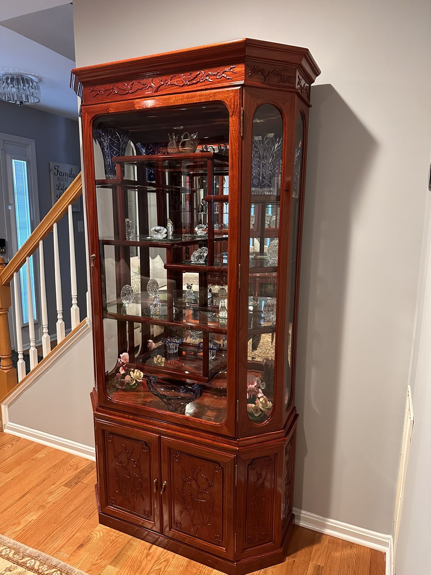 Rosewood Curio Cabinet 