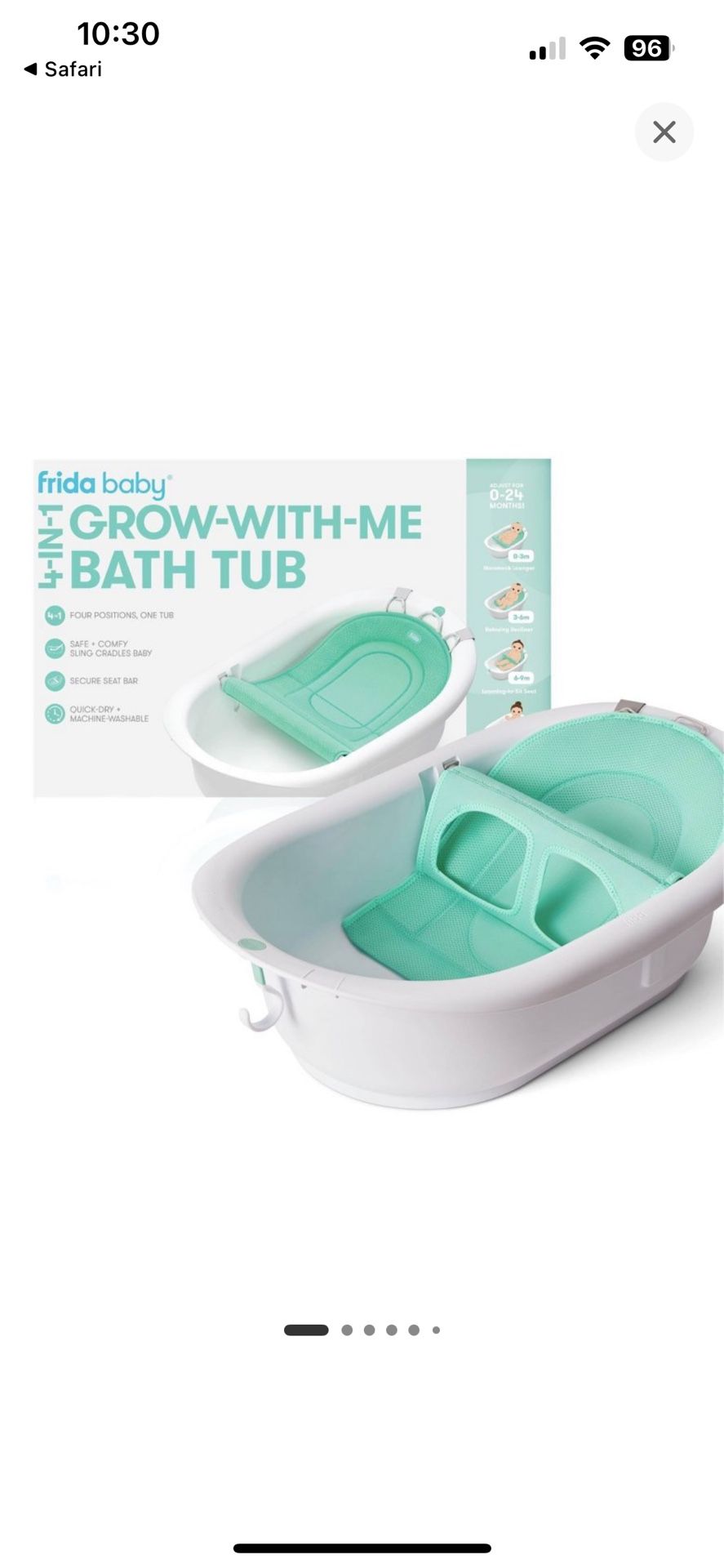 Frida Baby 4-in-1 Grow With Me Bath Tub