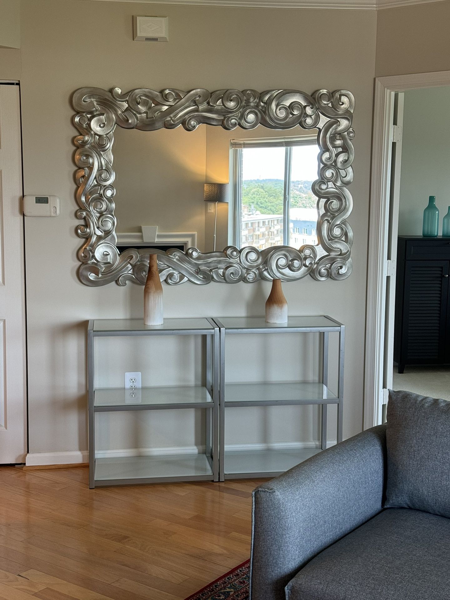 Elegant, Oversized Baroque Style Mirror