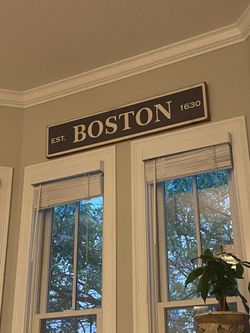 Boston Wooden Decor Sign
