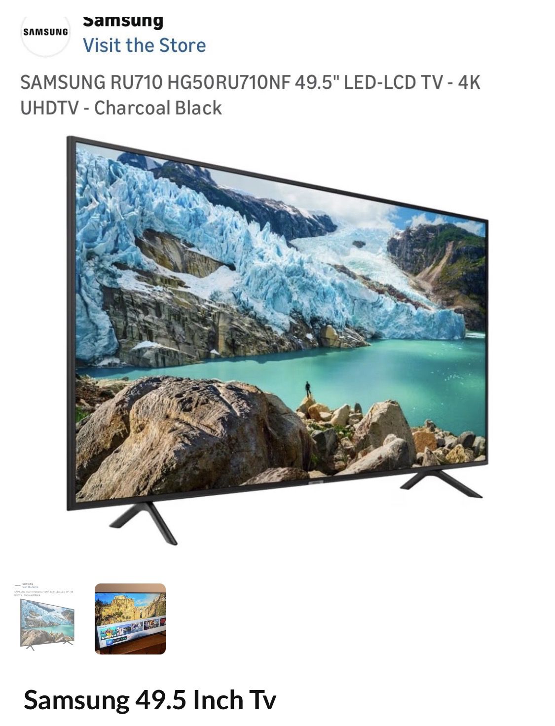 SAMSUNG samsung Visit the Store SAMSUNG RU710 HG50RU710NF 49.5" LED-LCD TV - 4K UHDTV - Charcoal