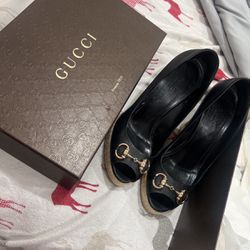 Gucci Leather Upper Sandals Gomma Micro Soft