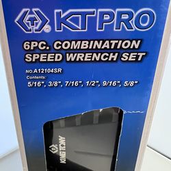 KT Tools 6 pc combo speed wrench set