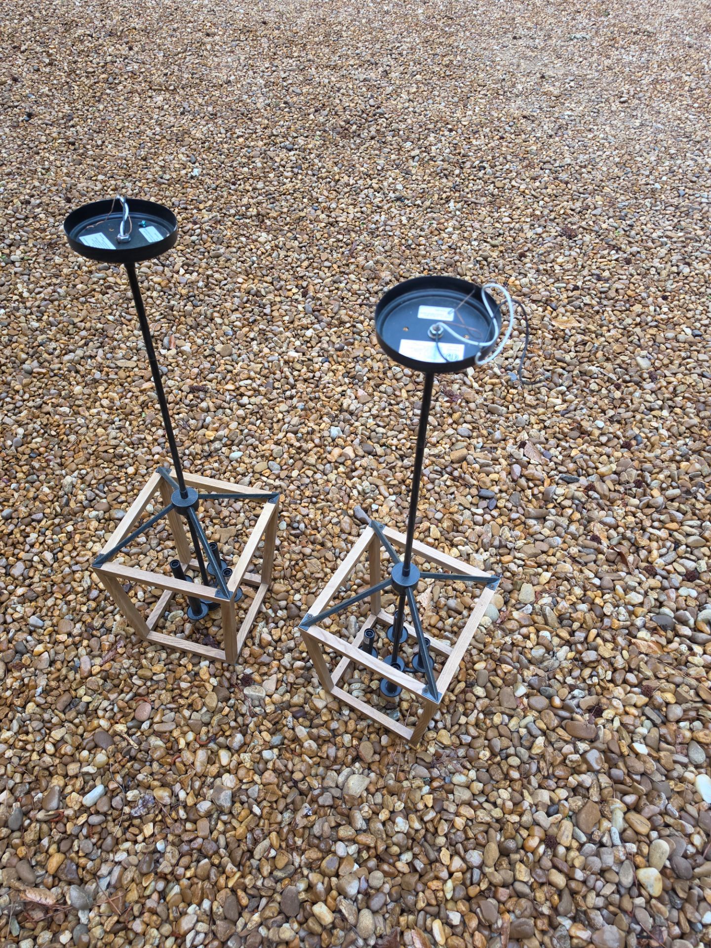 Pair of Farmhouse Cage Pendants — Perfect for Kitchen Island