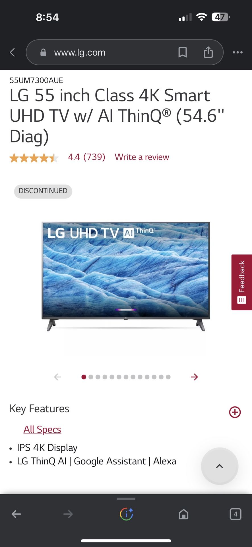 Lg Smart Tv 55um7300aue