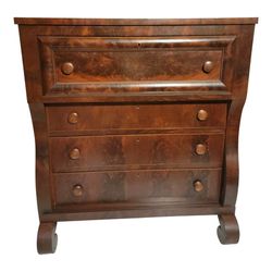 Late 19th Century Antique Empire Style Flamed Mahogany Butler's Desk - $1,885