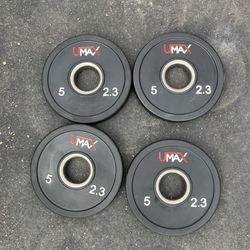 Umax Urethane 5lb Olympic Weight Plate Set Of 4