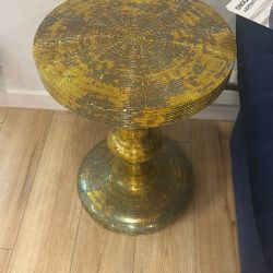 Golden Trophy End Table 
