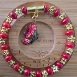 Carnelian Butterfly Bracelet