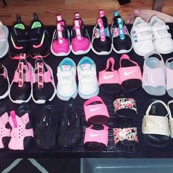 BRAND NAME NEW AND LIKE NEW BABY/TODDLER SHOE LOT