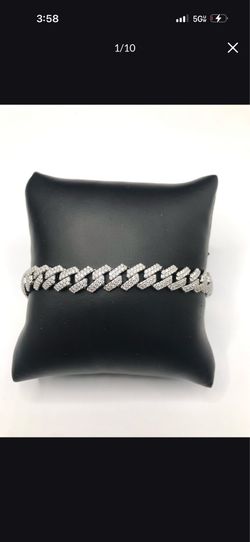 Moissanite Cuban link bracelet