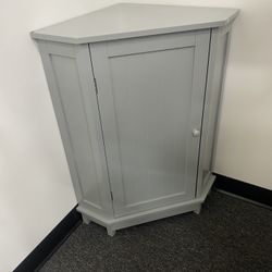 AS IS corner Storage Cabinet with One Door and Adjustable Shelf