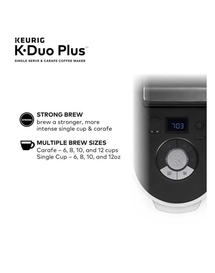 Keurig® K-Duo Plus® Coffee Maker with Single Serve K-Cup Pod & Carafe Brewer