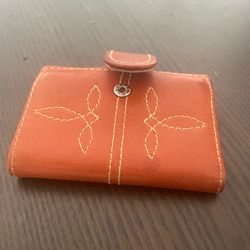 Orange Leather Western Wallet