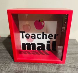 red teacher mailbox