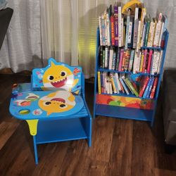 Baby Shark Desk And Book Shelf