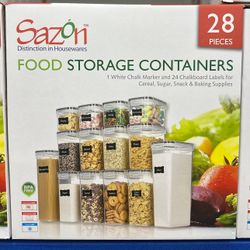 Sazon 28 Pieces Food Storage Containers For Organization