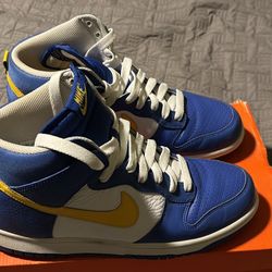 Nike Dunks Highs Varsity Royal Blue & Yellow 