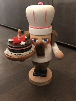 Chef Nut Cracker with A Birthday Cake