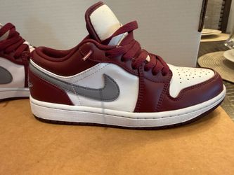 Air Jordan 1 low - Bordeaux/white/light smoke grey men’s 7.5