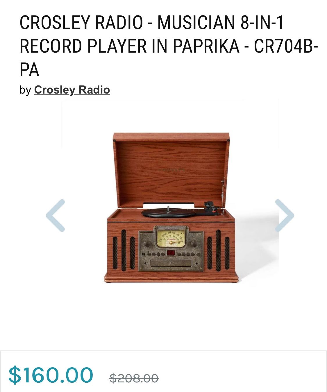 Crosley Vintage Record Player 8 in 1