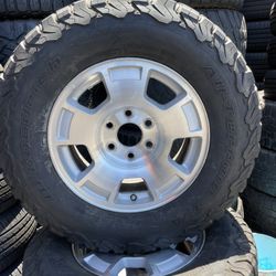 Vendo 4 Rines Con Llantas Usadas LT 255/75R17 PARA CHEVI SILVERADO DE 6 Birlos 