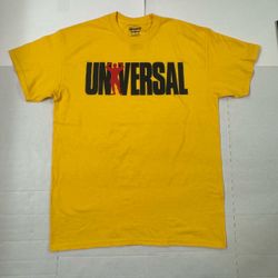 NWOT Universal Animal Nutrition Bodybuilding T Shirt Short Sleeve Yellow Men Size Medium