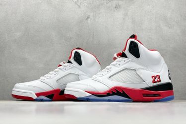 Air Jordan 5 Retro Fire Red Black Tongue