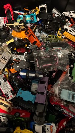 bin of hot wheels
